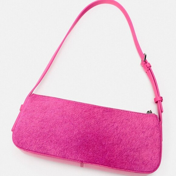 ZARA FAUX FUR LEATHER SHOULDER BAG - Picture 4 of 6